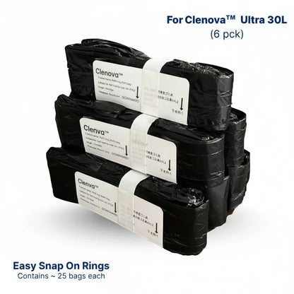 Clenova SmartRing™ Bags – Self-Sealing Trash Bag Pack