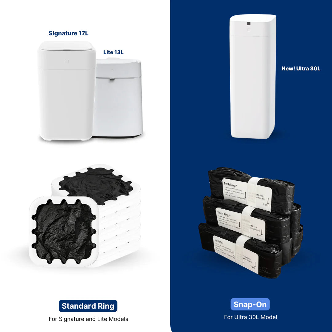 Clenova SmartRing™ Bags – Self-Sealing Trash Bag Pack