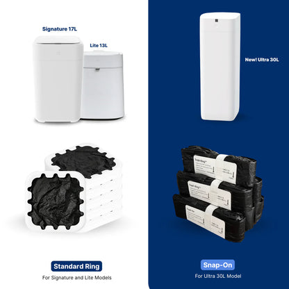 Clenova SmartRing™ Bags – Self-Sealing Trash Bag Pack