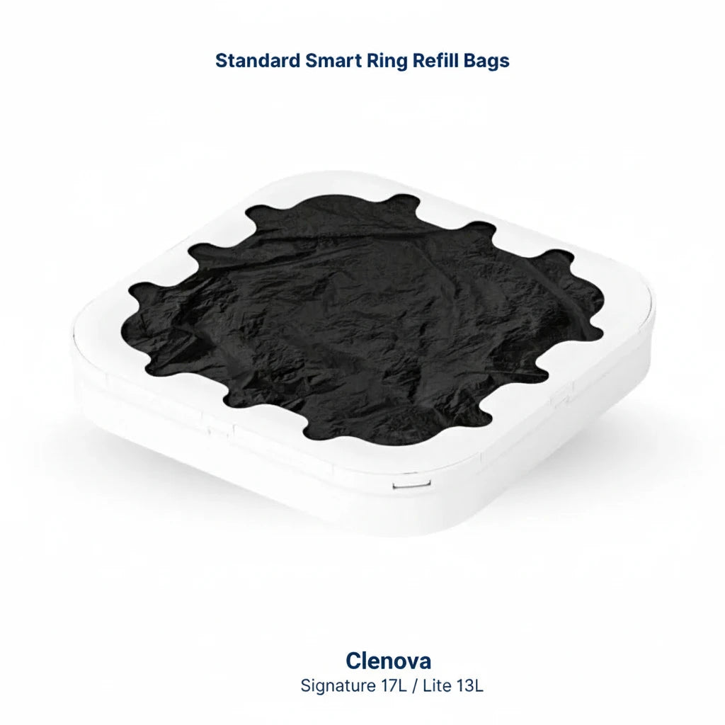 Clenova SmartRing™ Bags – Self-Sealing Trash Bag Pack